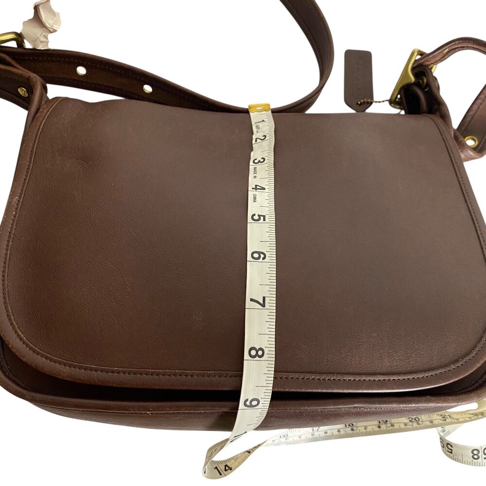 Coach Authentic Vintage Patricia Legacy Flap Leather Crossbody Dark Brown - Picture 8 of 14